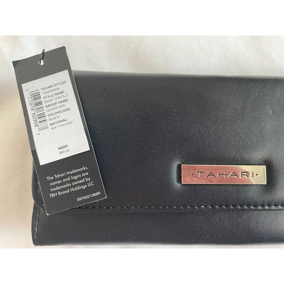 Tahari Clutch Wallet  Snap Trifold  Size-8" x 4”  2 styles NWT. EACH WALLET $35 - Picture 4 of 10